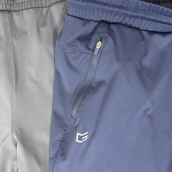 G Gradual Joggers Lot 2 Men's Navy Gray Athletic Performance Pants Zip Pockets M - Picture 2 of 12